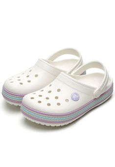 White silly Crocs